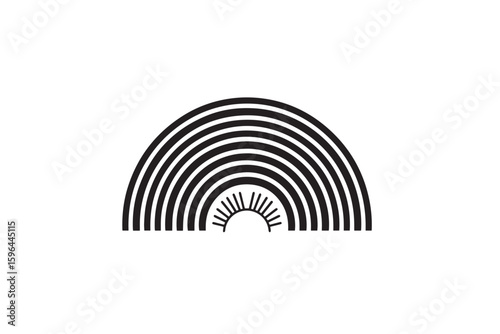 black and white Sunburst Pattern. Vector illustration, sunburst vector,sunburst retro,vintage sunburst.