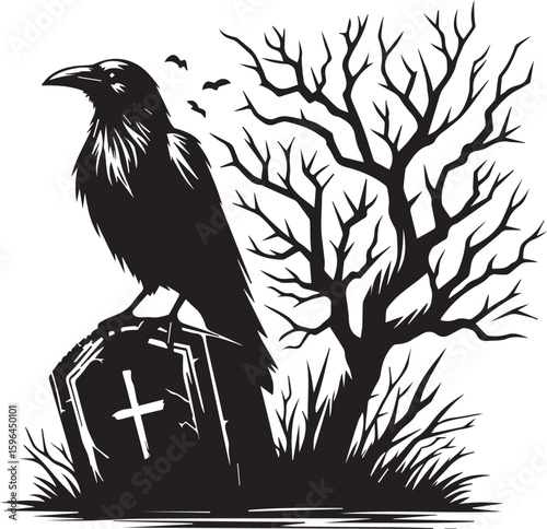 Raven Crow Svg Vector