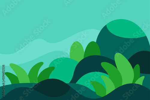 soft waves lap beneath green covered rocks