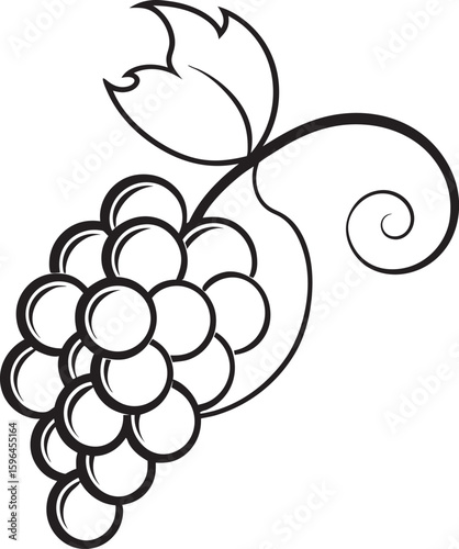 Grape icon. Grape icon set. Grape Icon Food Fruits. Different wine grapes. Bunch of grapes in simple flat style. Grape symbol and sign. Vector illustration.
