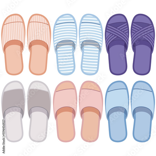 Collection of cozy and comfortable house slippers in various colors