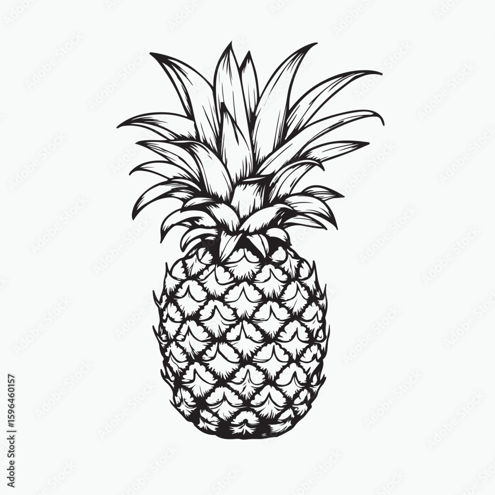 Obraz premium pineapple on a white background