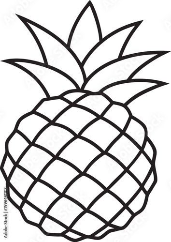 Trendy flat pineapple fruit icon design