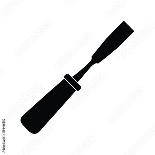 Wood Chisel Silhouette Icon