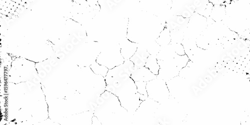 Black and white abstract background with cracks, dots, and diagonal lines adding a grunge style look.