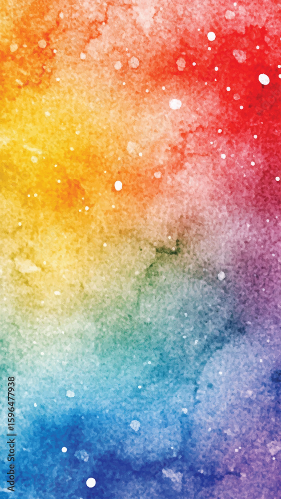 Fototapeta premium Vibrant Watercolor Rainbow Gradient Abstract Background.