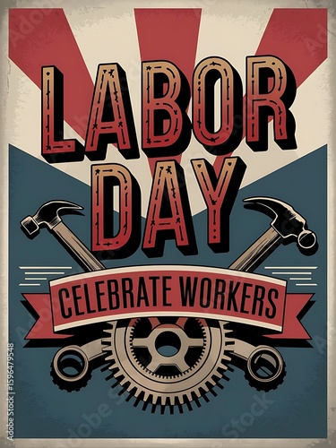Typography Poster Design for Labor Day