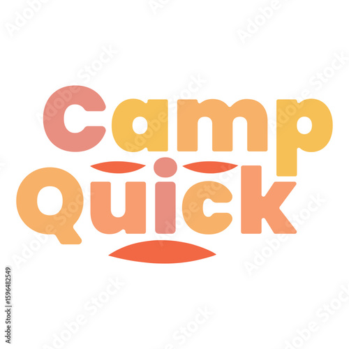 Camp Quick Vintage T-Shirt Design – Retro Tent with Sunset Graphic for Outdoor, Hiking, and Camping Enthusiasts.