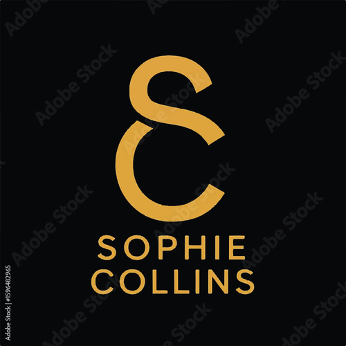 "Elegant Gold Ampersand Logo for Sophie Collins – Modern Typography Branding Design"