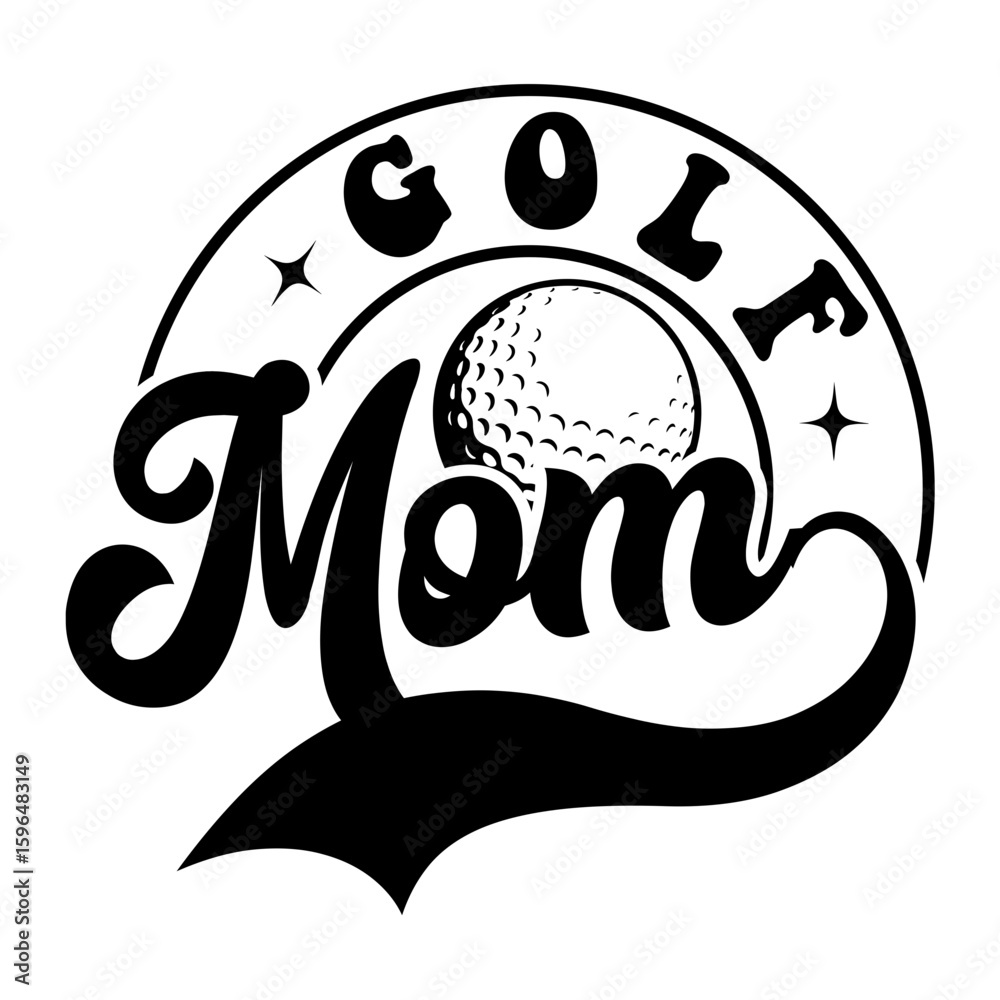 Obraz premium Golf mom SVG Design 