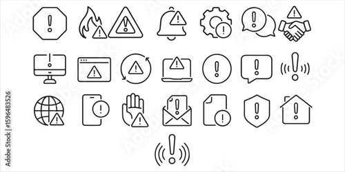 warning icon set