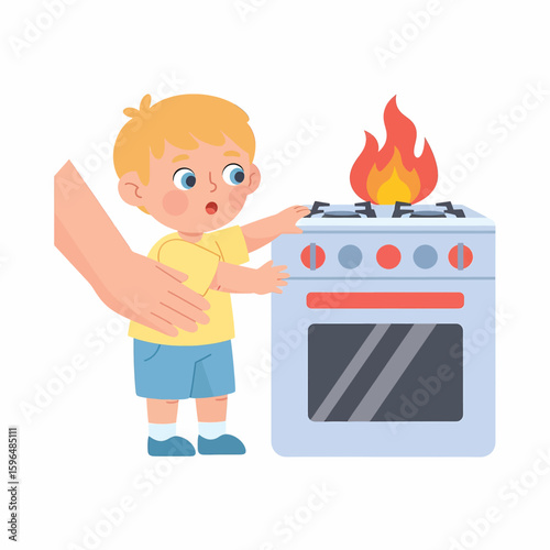 Child Safety: Preventing Burns from Hot Kitchen Stove