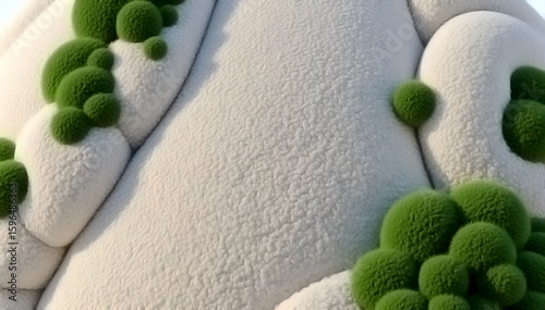 Swollen grass on the ice marble texture