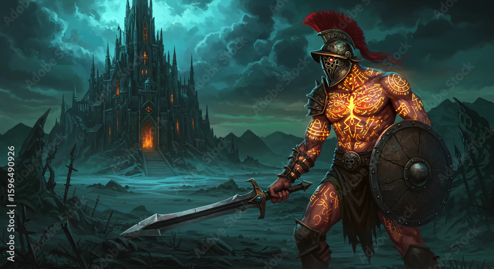 Naklejka premium Warrior Illustration