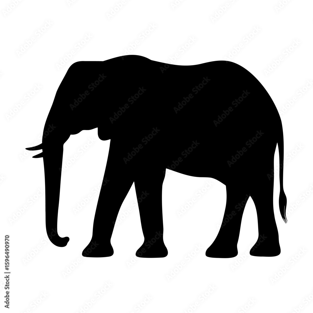 Fototapeta premium Elephant silhouette standing view 1