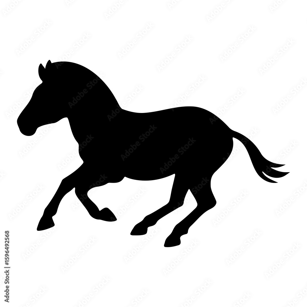 Fototapeta premium Zebra silhouette leaping view 1