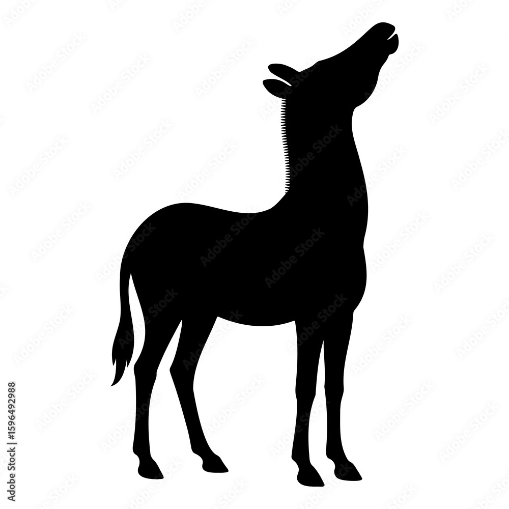Fototapeta premium Zebra silhouette looking up view