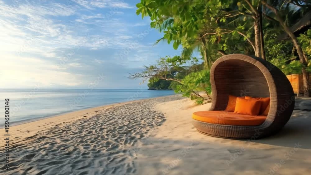 Beachside relaxation sunrise view
