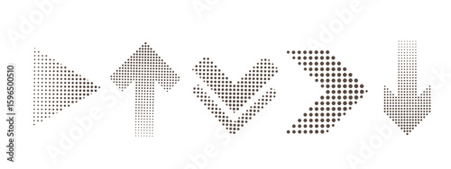 Halftone arrow symbol vector illustration