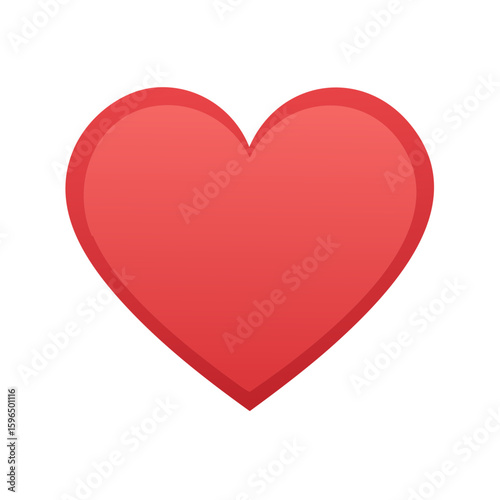 Symbol of Love Affection Red Heart Graphic Isolated Icon for Valentine's Day and Romance Projects, Health and Medical Concepts