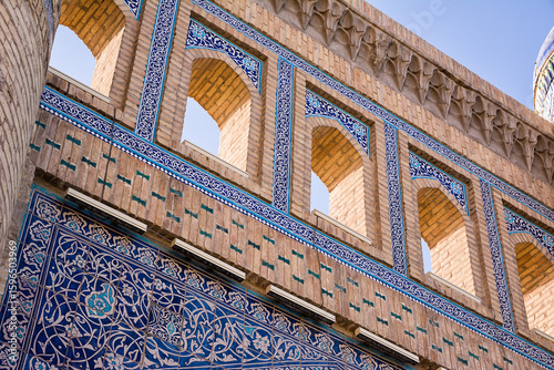 Ornate Mosaic Windows in Khiva, Uzbekistan. Architectural Detail of Islamic Design