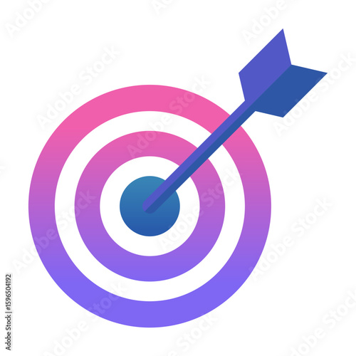 target with arrow the bullseye on a gradient target