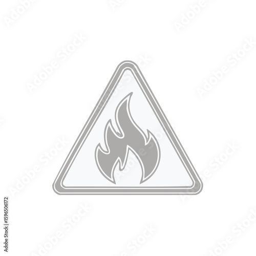 Flammable material warning sign caution danger illustration