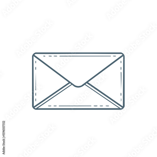 Minimalist outline drawing of an envelope for communication delivery
