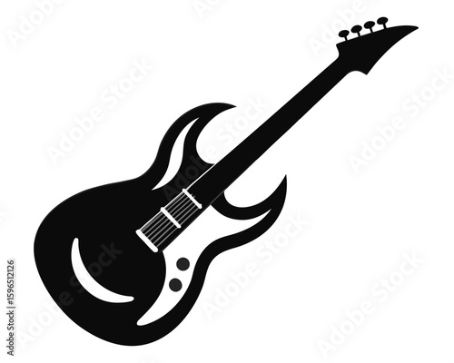 Electric Guitar Instrument Music Performance Rock Concert Stage Design