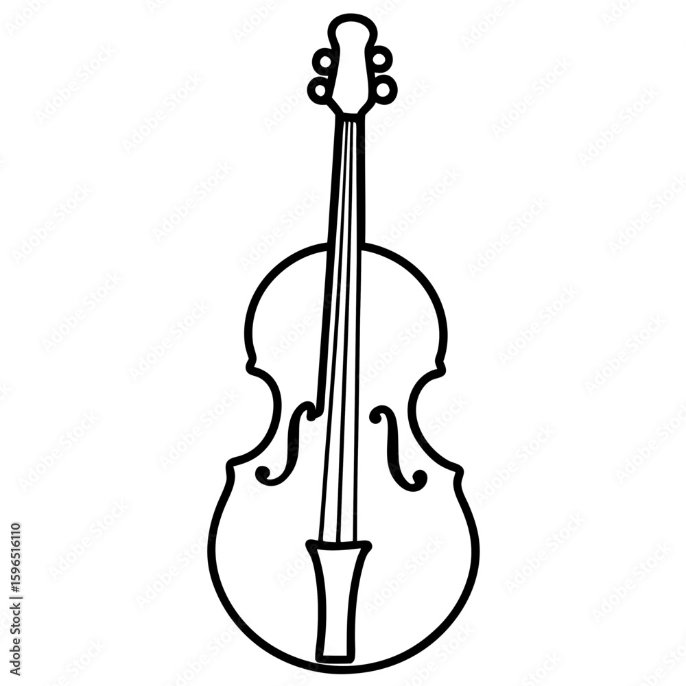 Fototapeta premium upright cello .svg
