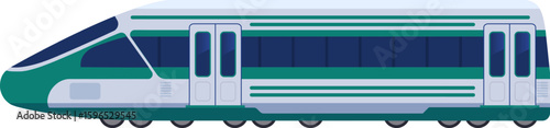 Modern high speed train represents convenient and sustainable transportation, connecting cities and facilitating travel with speed and efficiency