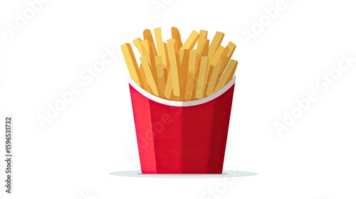 Pixel Art French Fries in Red Container
