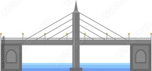 Albert Bridge is a road bridge crossing the River Thames in London, between Chelsea and Battersea, similar to a cable stayed bridge with suspension bridge elements