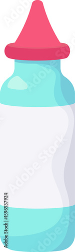 Nasal spray featuring a blank label, holding a medical solution designed for flu treatment, offering prevention against illness and relief from nasal congestion