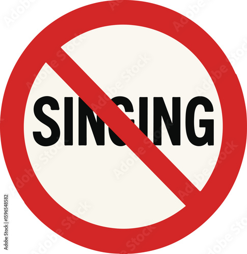 Free Download No Singing Icon | Prohibited Singing Sign | Silence Area, No Karaoke, Quiet Zone Symbol, Stop Loud Noise, Do Not Sing, Vector & PNG Download - GFXLoad