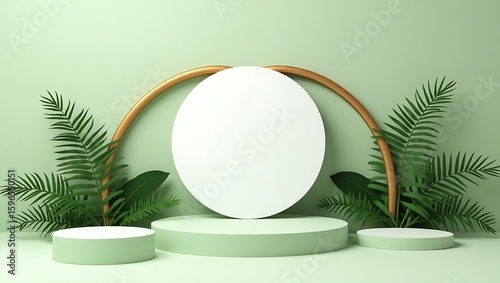 A styled photography backdrop featuring a rich green wall frame adorned with an arrangement 
