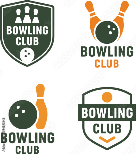 Set of Bowling Club logo