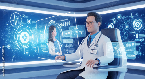 Pharmacist in a modern pharmacy, arranging supplements on shelves.