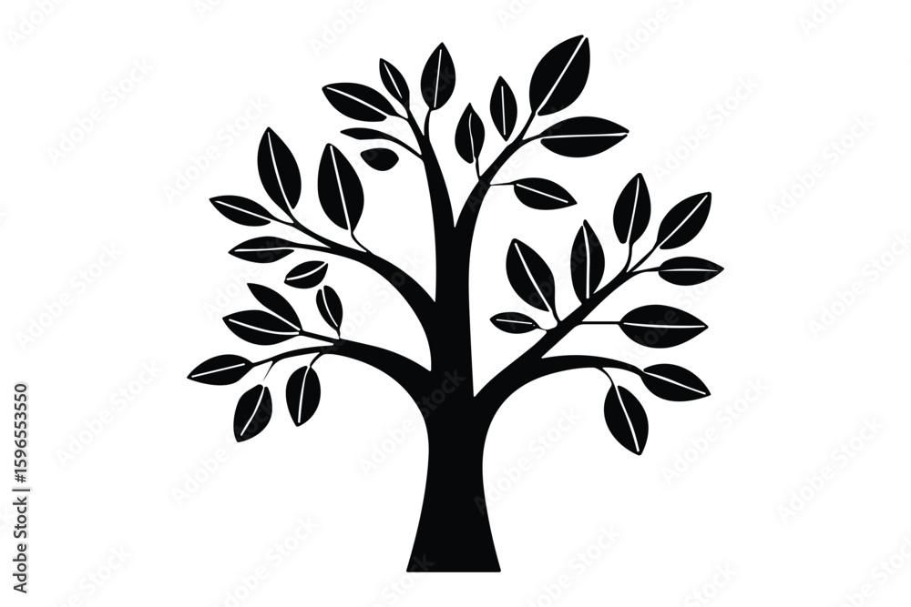 Obraz premium Tree Silhouette Vector Collection