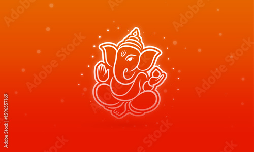 Minimalist Ganesha Design for Hindu Festivals and Indian Culture