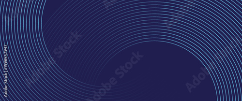 Abstract blue background with blue glowing diagonal geometric lines. Modern shiny blue rounded rectangle lines pattern. Minimalist graphic design. Futuristic technology concept