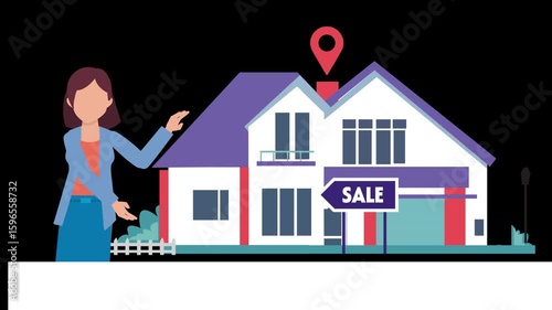 real estate agent with house