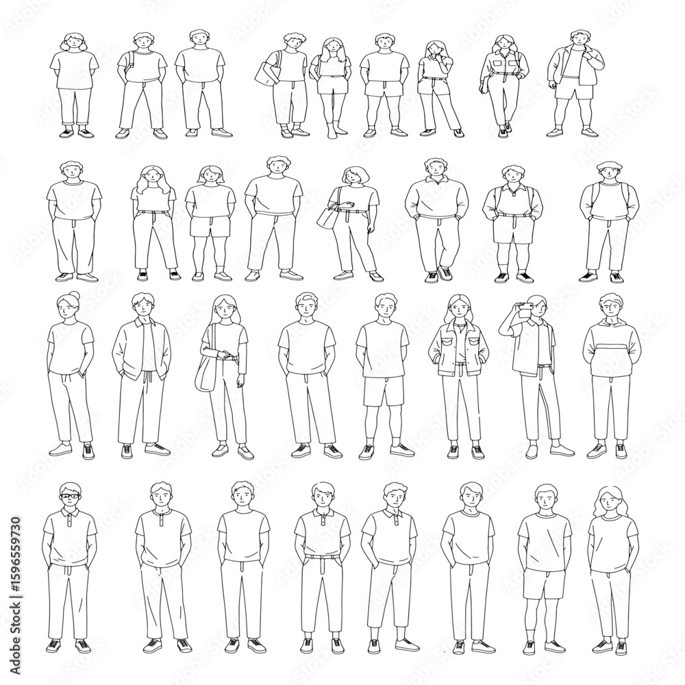 Diverse group of people in casual attire women casual wear Diverse group of people in casual attire women casual wear