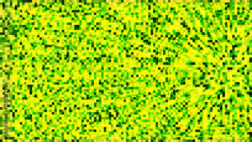 ABSTRACT PIXEL PATTERN BACKGROUND GREEN YELLOW COLORFUL MOSAIC GRID DESIGN WITH GEOMETRIC SHAPES VECTOR TEMPLATE GOOD FOR MODERN WEBSITE, WALLPAPER, COVER DESIGN 