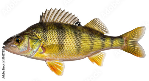 Isolated Yellow Perch Fish