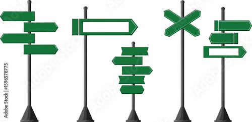 Green street signs