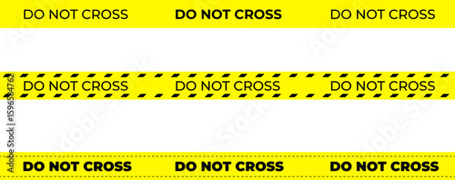crime scene tape vector illustration in three variations