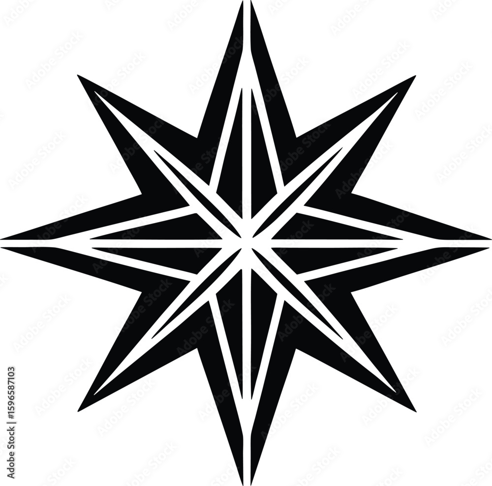Obraz premium golden xmas star vector icon.