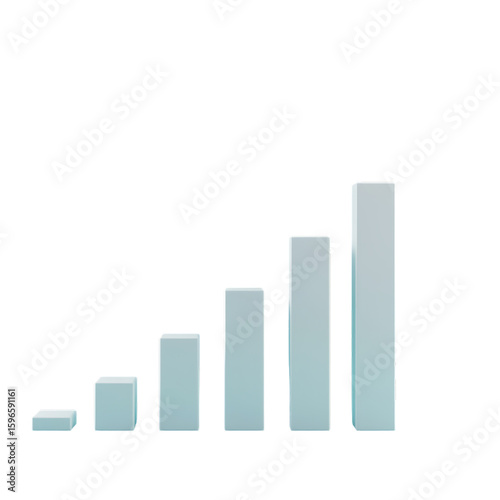Free Download Ascending 3D Bar Graph Visualizing Growth and Progress - GFXLoad