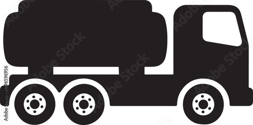 Tanker truck silhouette, tanker truck icon silhouette vector illustration